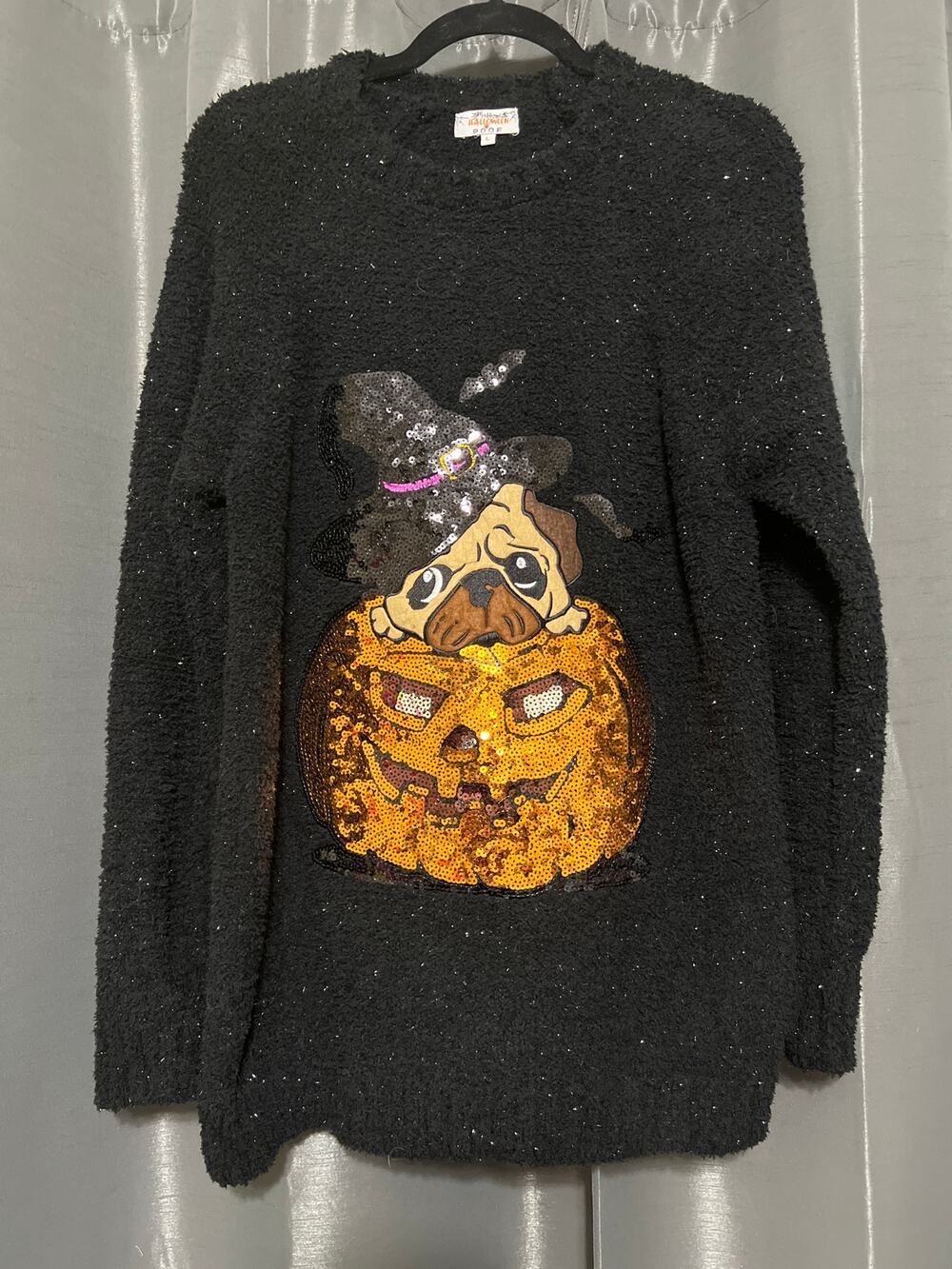 Halloween Sweater Dog Pumpkin Size Large